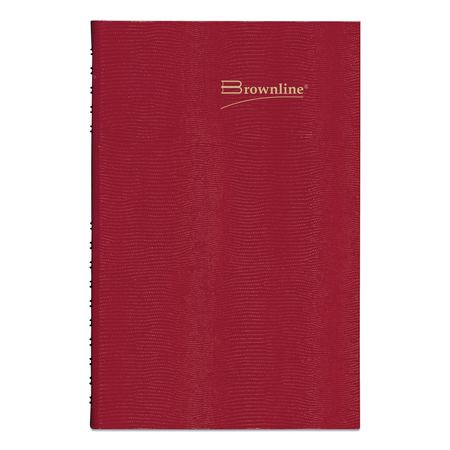 Brownline CoilPro Daily Planner, 10 x 7.88, Red Cover, 12-Month (Jan to Dec): 2022 C550C.RED
